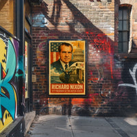 Richard Nixon 37th President of the United States Layered Digital Collage Poster