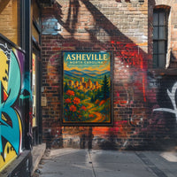 Asheville Nature and Culture Flourish Poster Home Decor