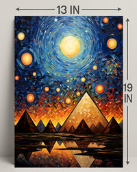 Celestial Pyramids Poster