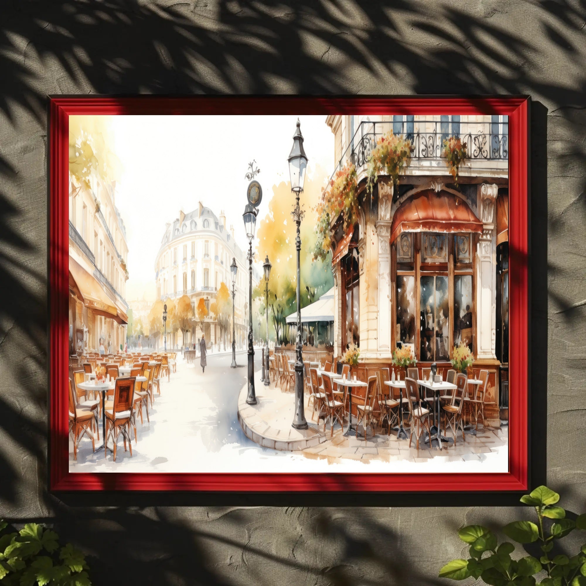 Parisian Street Café Scene Poster PosterGoat