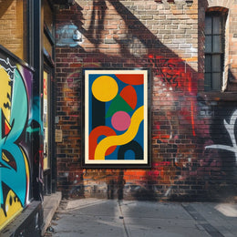 Abstract Geometric Composition Poster