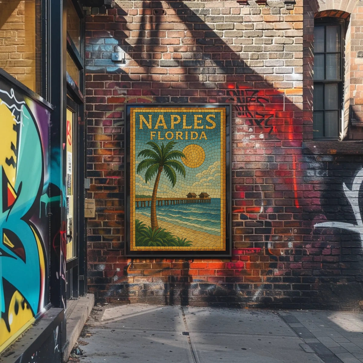 Naples Florida Poster Coastal Beach Wall Art Home Decor