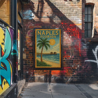 Naples Florida Poster Coastal Beach Wall Art Home Decor