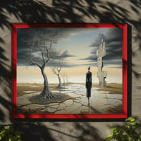 Surreal Solitude in Desert Dystopia Abstract or Artistic Poster