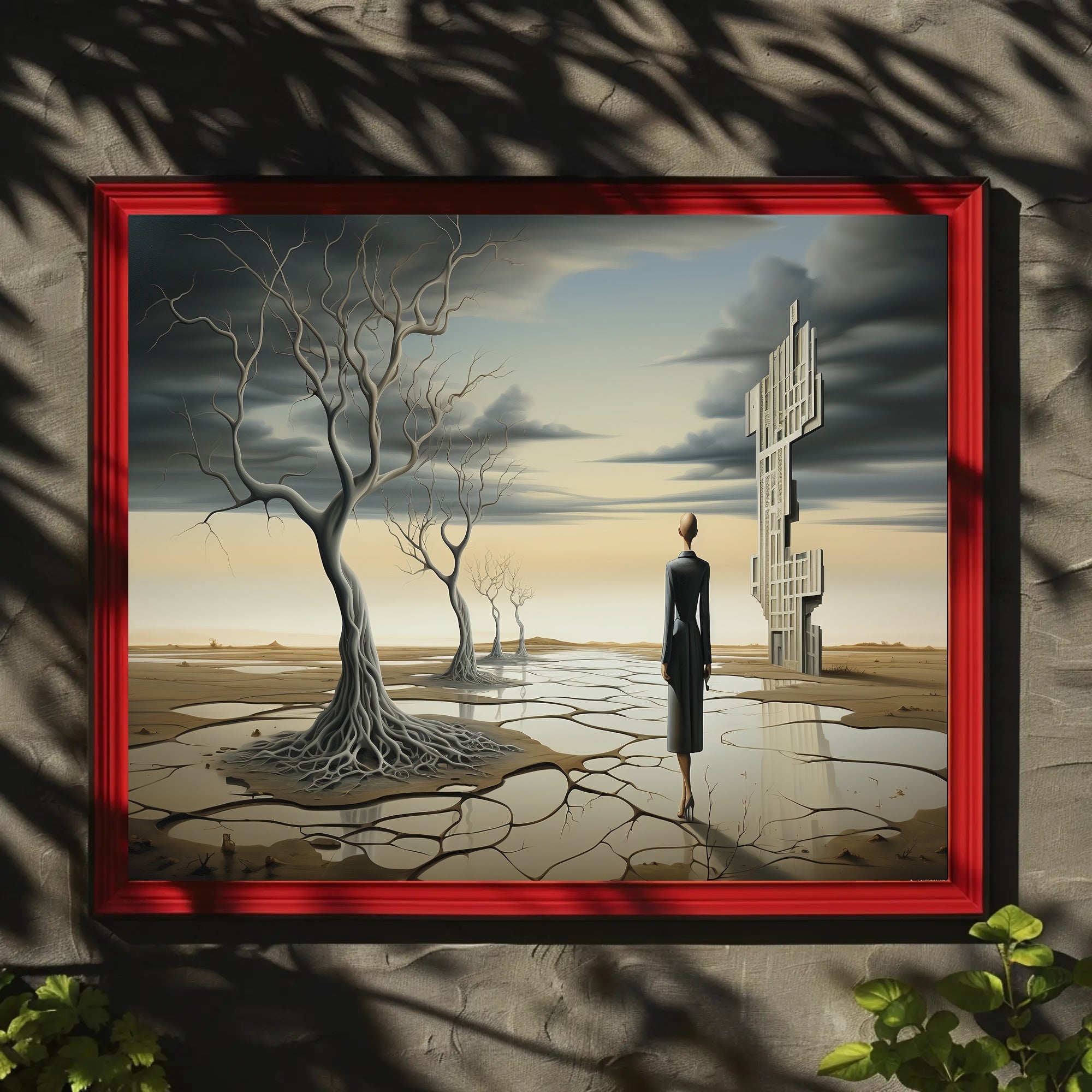 Surreal Solitude in Desert Dystopia Abstract or Artistic Poster