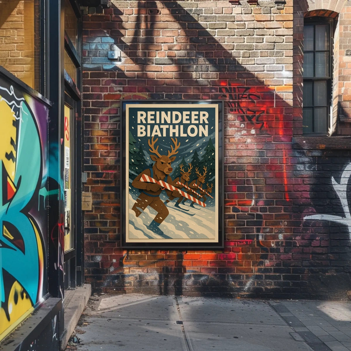 Reindeer Biathlon Poster