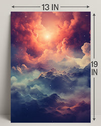 Celestial Mountainscape Poster