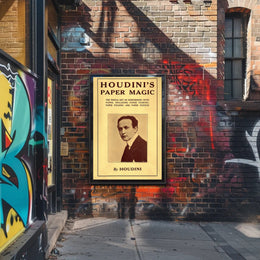 Houdini's Paper Magic: Vintage Cultural or Heritage Poster
