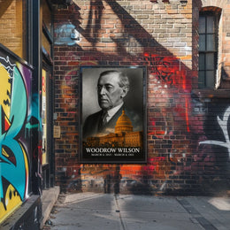 Woodrow Wilson 28th President of the United States Reflections Poster