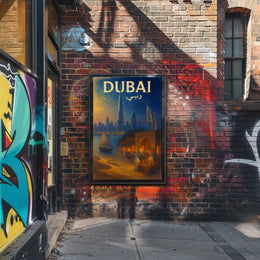 Dubai Cityscape Poster Tradition Modernity For Home Decor