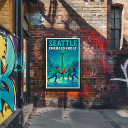 Seattle Emerald Frost Poster