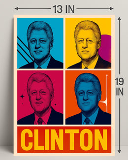 Clinton Pop Art Tribute Wall Art Print PosterGoat