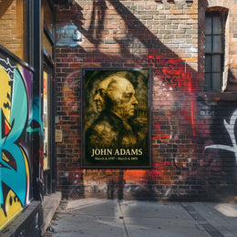 John Adams 2nd President of the United States Double Exposure Poster
