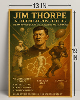 Jim Thorpe A Legend Across Fields Poster PosterGoat