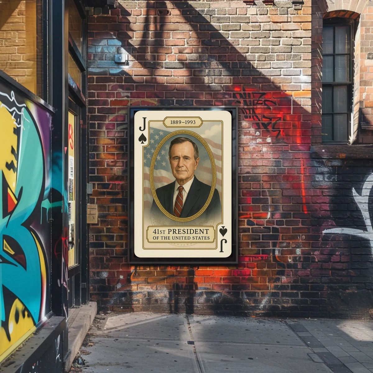 Portrait Of The 41St President Of The United States Poster