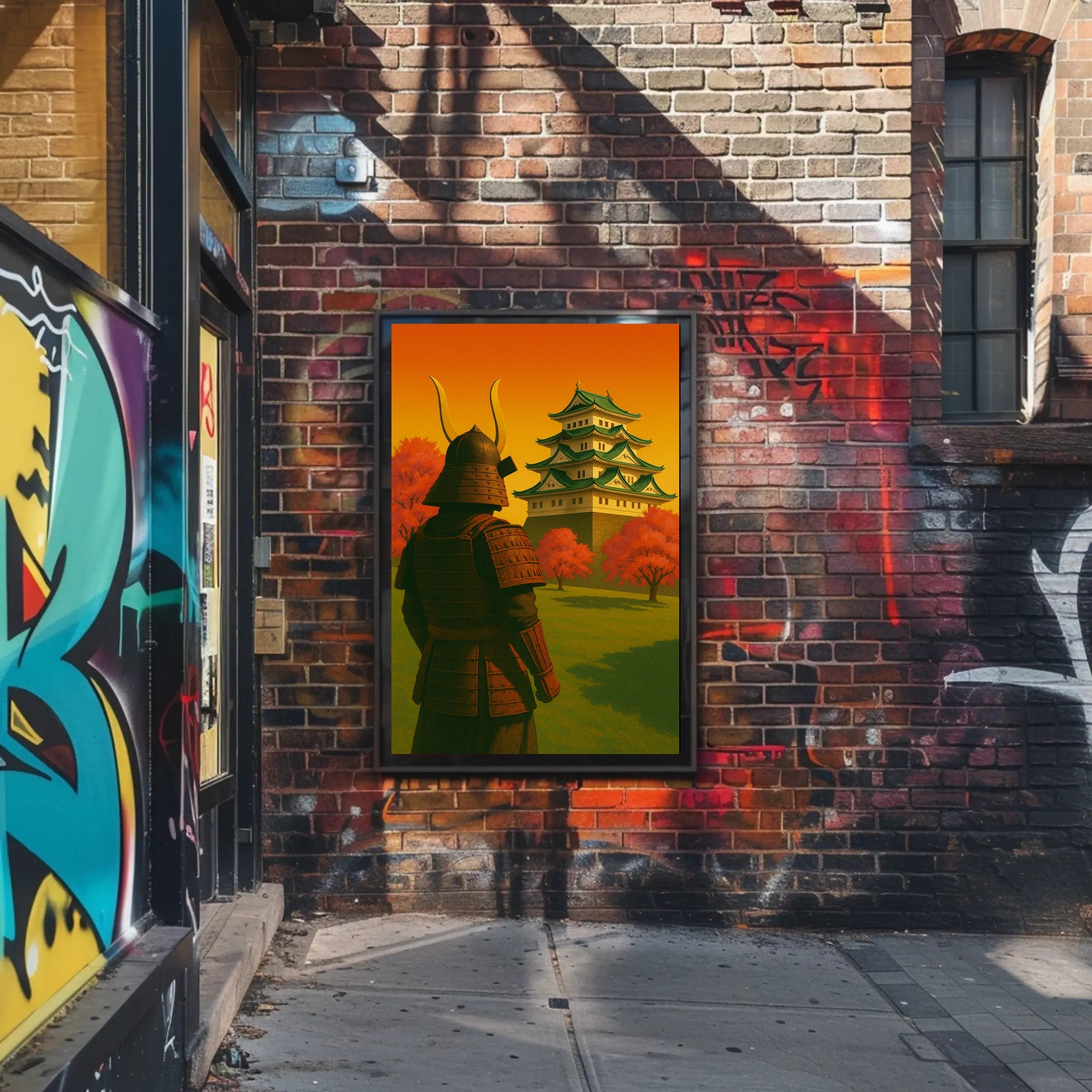 Samurai at Sunset Poster PosterGoat