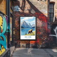 Lake Clark National Park Poster Vintage Travel Print
