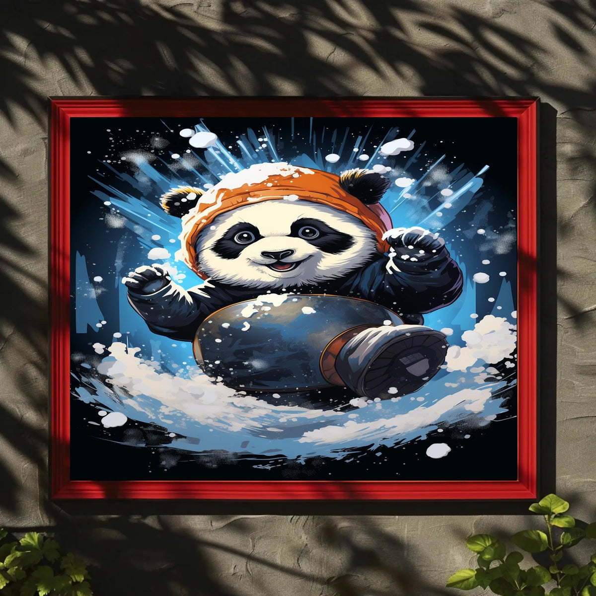 Winter Adventure Panda Poster