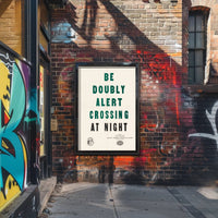 Pedestrian Safety Awareness: Mid-20th Century USA Propaganda Poster PosterGoat