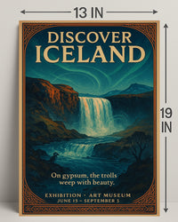 Discover Iceland Exhibition Poster Art Print PosterGoat