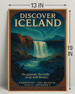 Discover Iceland Exhibition Poster Art Print PosterGoat