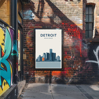 Detroit Skyline Poster PosterGoat