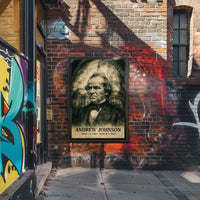 Andrew Johnson 17th President of the United States Double Exposure Poster