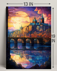 Enchanted Castle At Sunset Poster