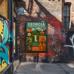 Georgia A Land Of Timeless Charm Poster