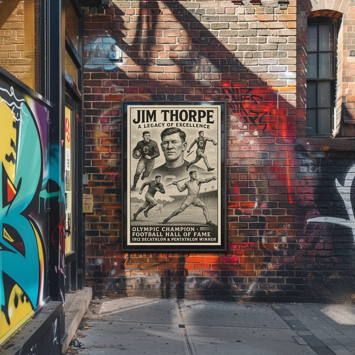 Jim Thorpe Legendary Athlete Poster