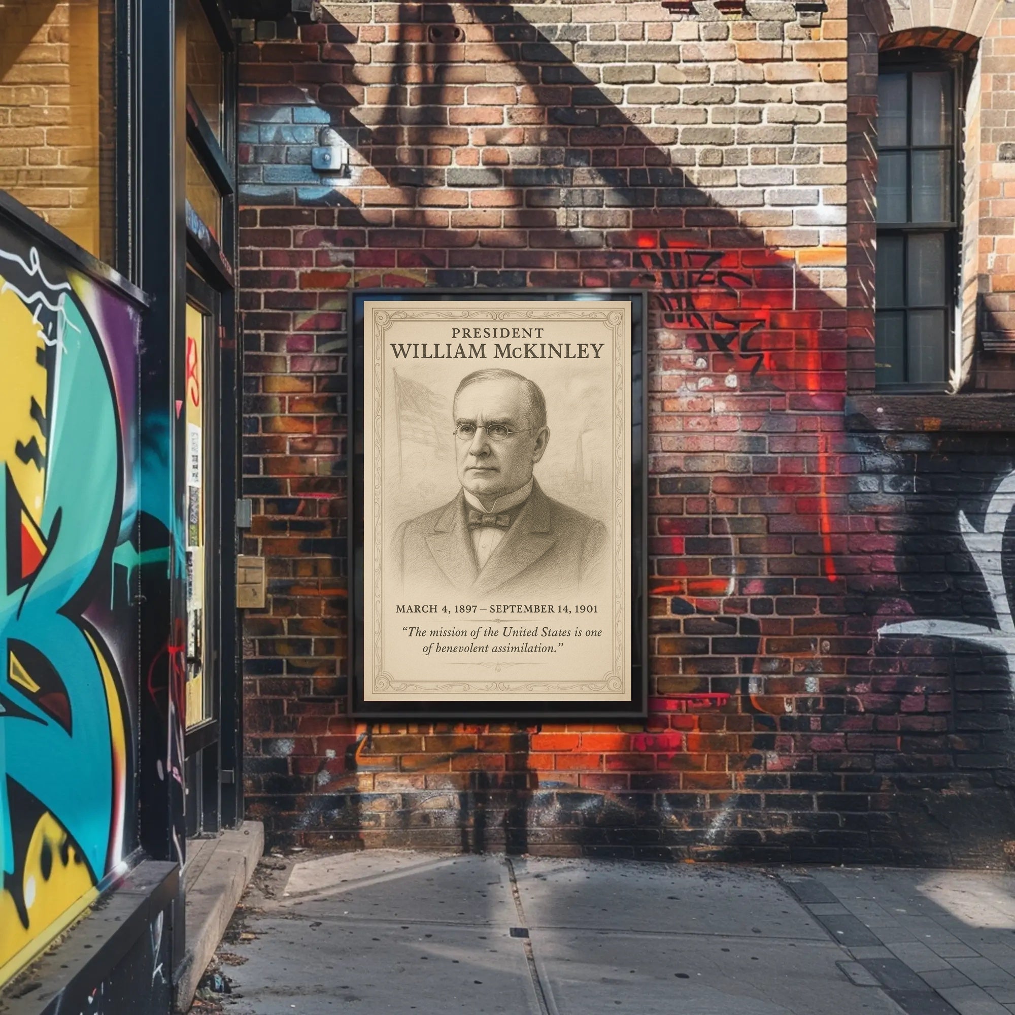 William McKinley 25th President Sketch Poster Art Print Decor PosterGoat