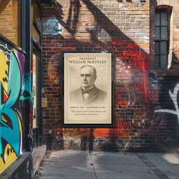 William McKinley 25th President Sketch Poster Art Print Decor PosterGoat