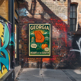 Georgia Heart Of The South Poster