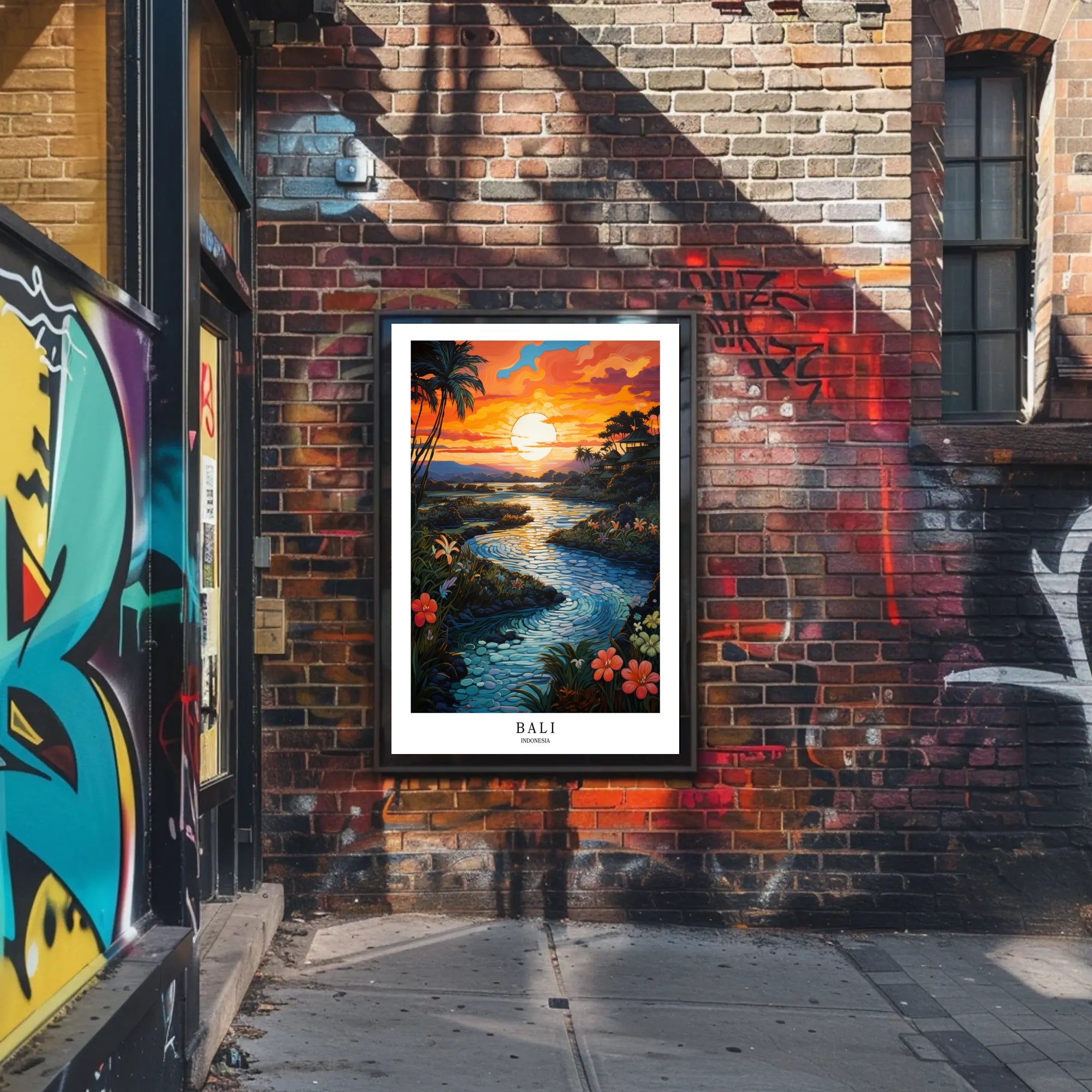 Bali Sunset Tropical Getaway Travel Poster PosterGoat