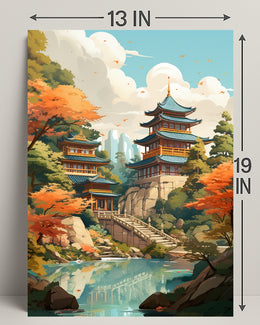 Tranquil Pagoda Retreat Poster