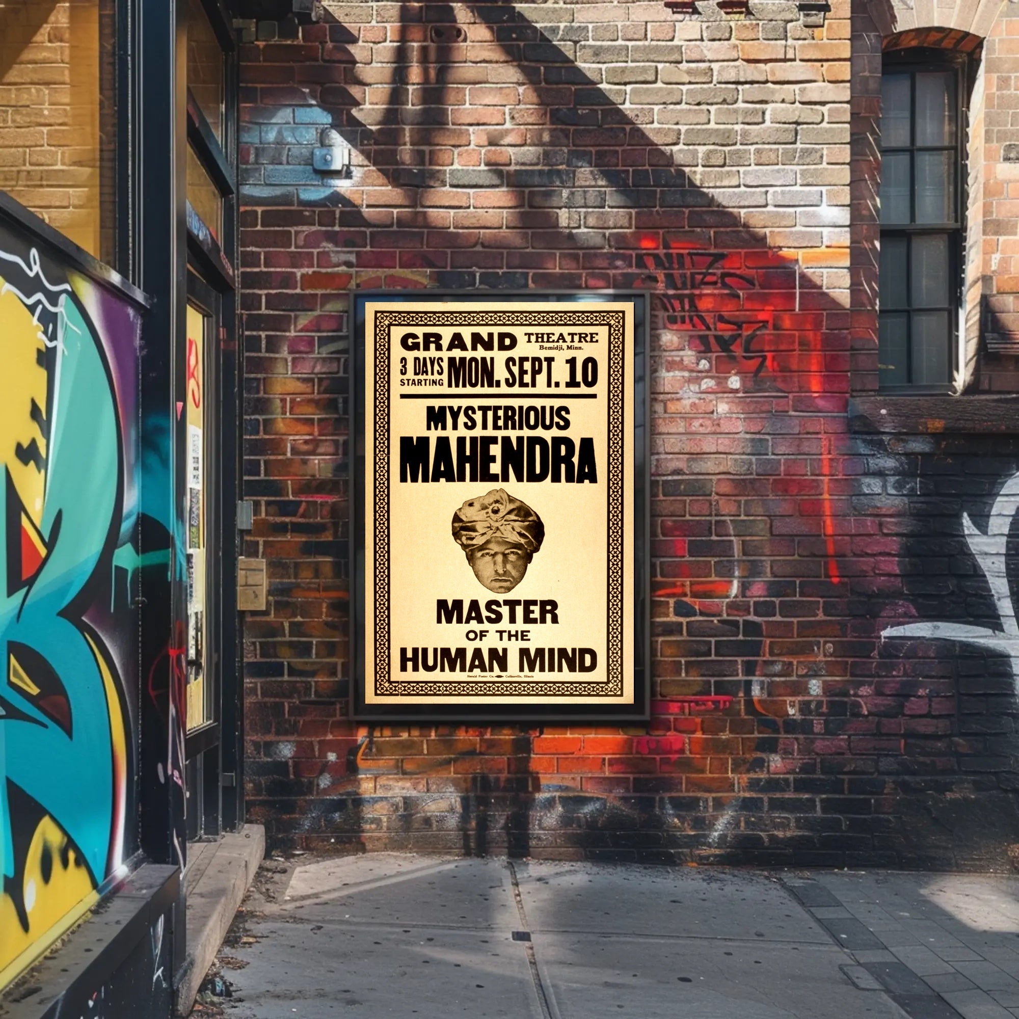 Mysterious Mahendra Vintage Performance Cultural or Heritage Poster