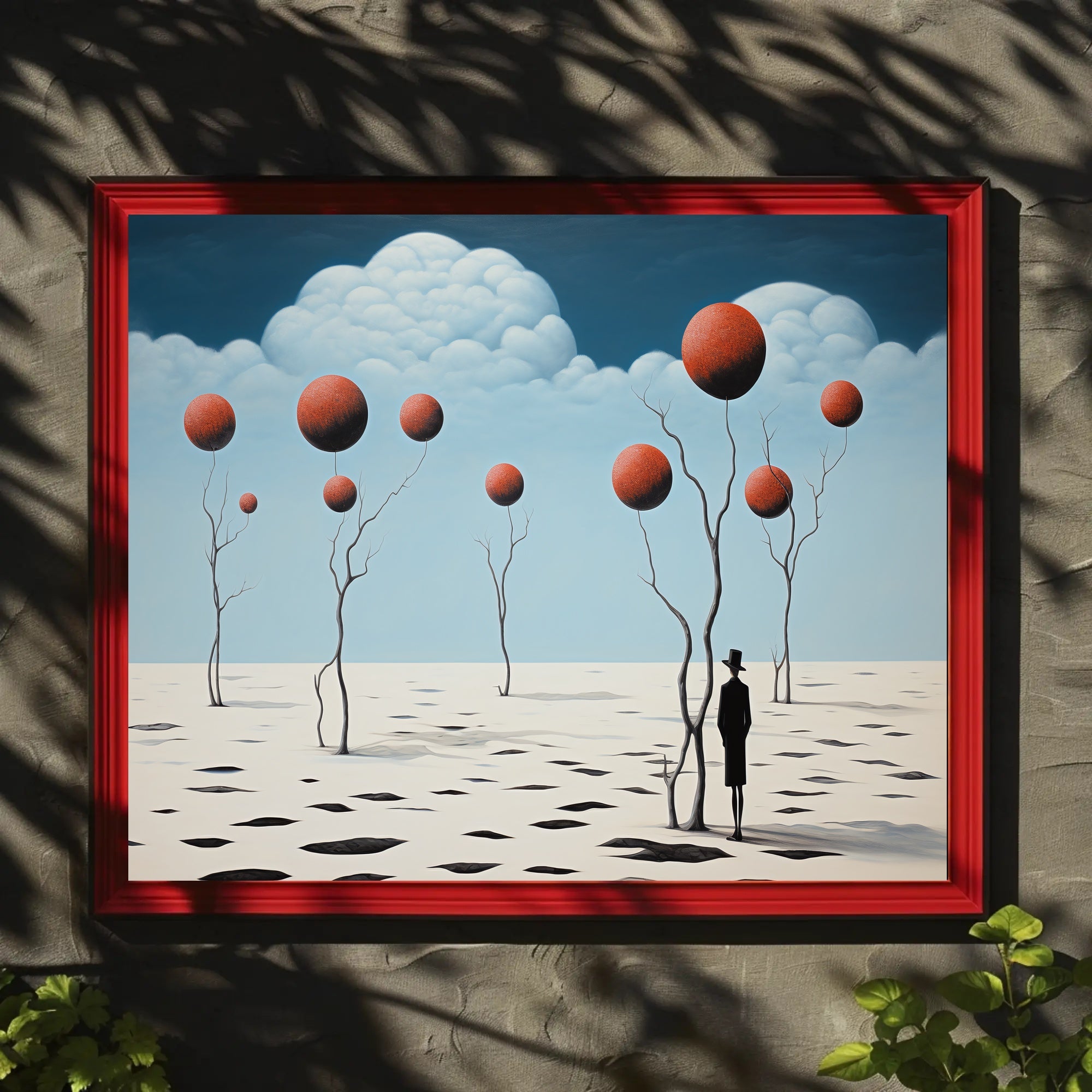 Surreal Trees in Desert Futuristic Sci-Fi Poster