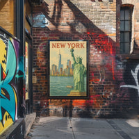 New York Cityscape Poster Urban Wall Art 18x24 Inches