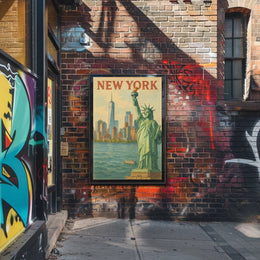 New York Cityscape Poster Urban Wall Art 18x24 Inches