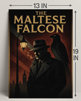 The Maltese Falcon Classic Noir Movie Pop Culture Poster