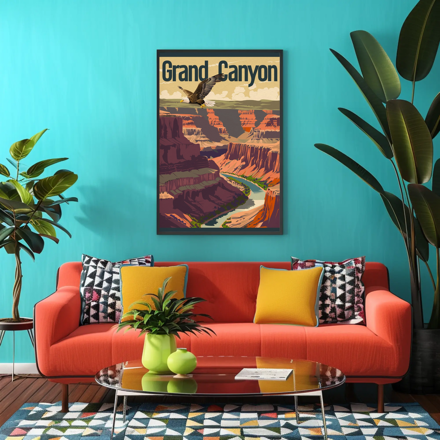Grand Canyon Vintage Poster - Eagle Flight