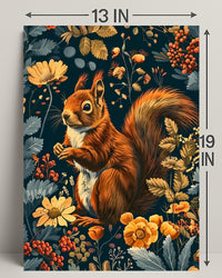 Red Squirrel in Enchanted Nature Animal Poster