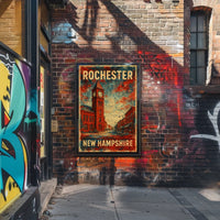 Rochester New Hampshire Wanderlust Minimalist Poster