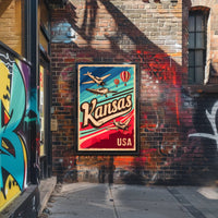 Vintage Kansas Aviation Poster