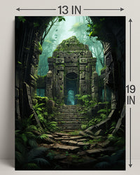 Ancient Jungle Ruins Poster