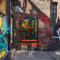 San Francisco Modern Cityscape Poster Wall Art
