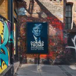 Trump Resolute Blue Patriotic Minimalist Poster