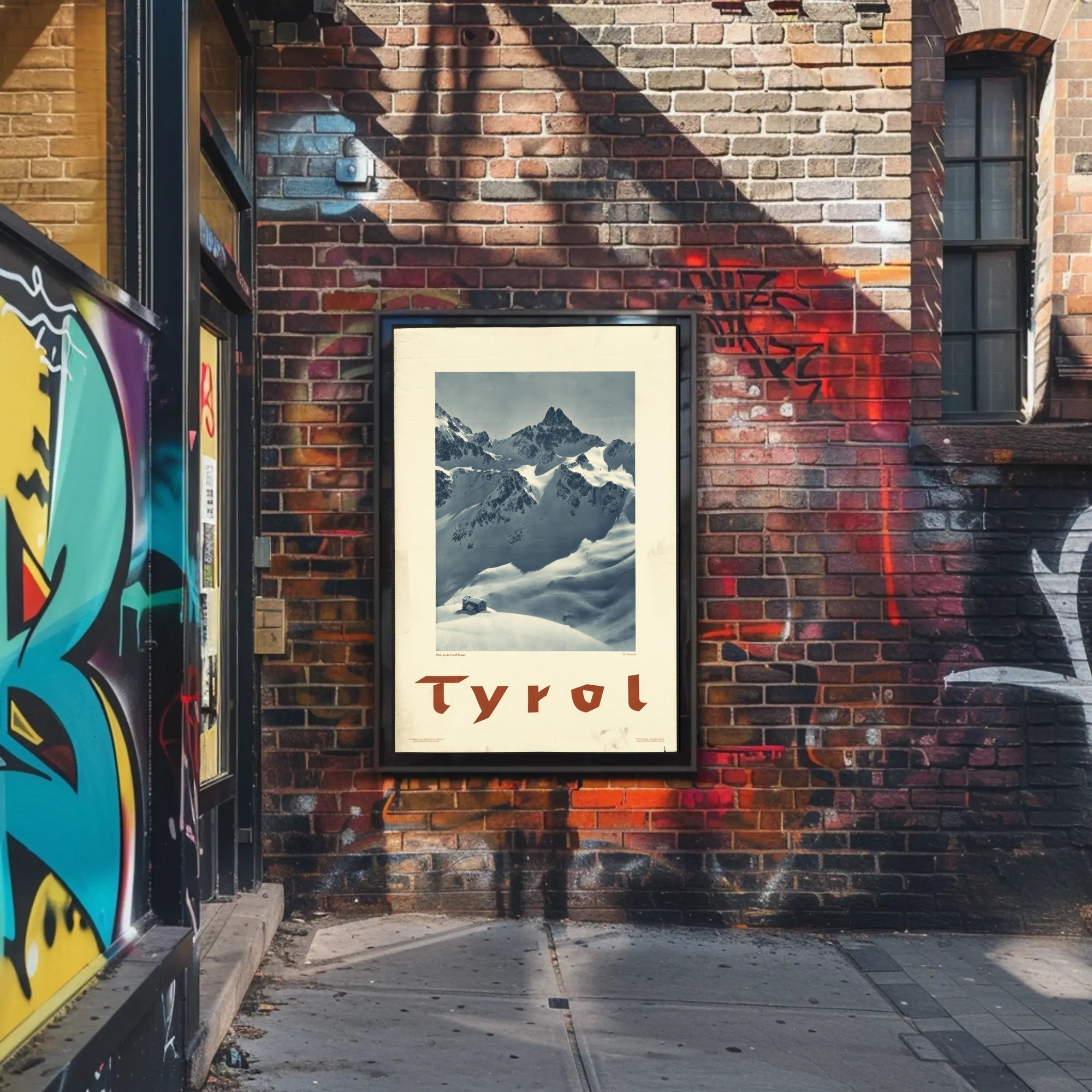 Tyrol Black-and-White Vintage Travel Poster PosterGoat