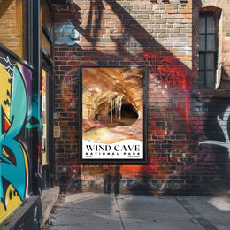Wind Cave Watercolor Wall Art Poster