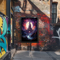 Enchanted Castle Under The Moon Poster